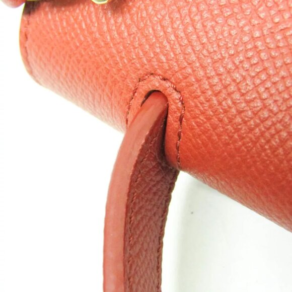 Celine Belt Bag Nano Women's Leather Handbag,Shoulder Bag Red Brown 950-021725 - Picture 7 of 16